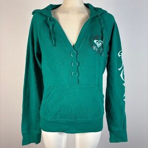 00s ROXY sage green zip up hoodie 🦋 surfers dream y2k cyber skater vibe